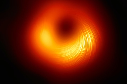 M87 as seen by the Event Horizon Telescope, the first image of a black hole in polarized light