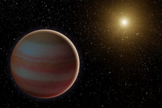Artist's impression of a brown dwarf star with the Sun in the distance